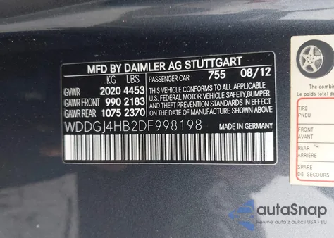 2013 Mercedes-Benz C 250 250 z USA, uszkodzony, nr VIN WDDGJ4HB2DF998198